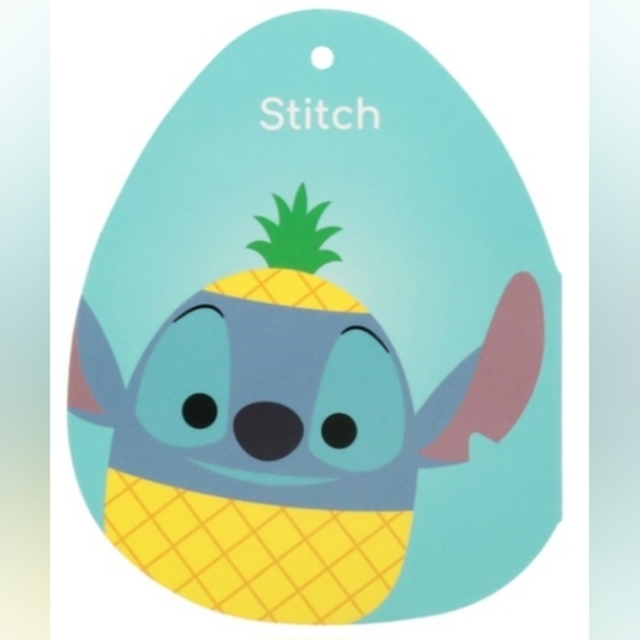 Squishmallows Stitch Pineapple Disney 2023 Summer Stuffed Plush Toy Kellytoy 8" - Picture 3 of 3